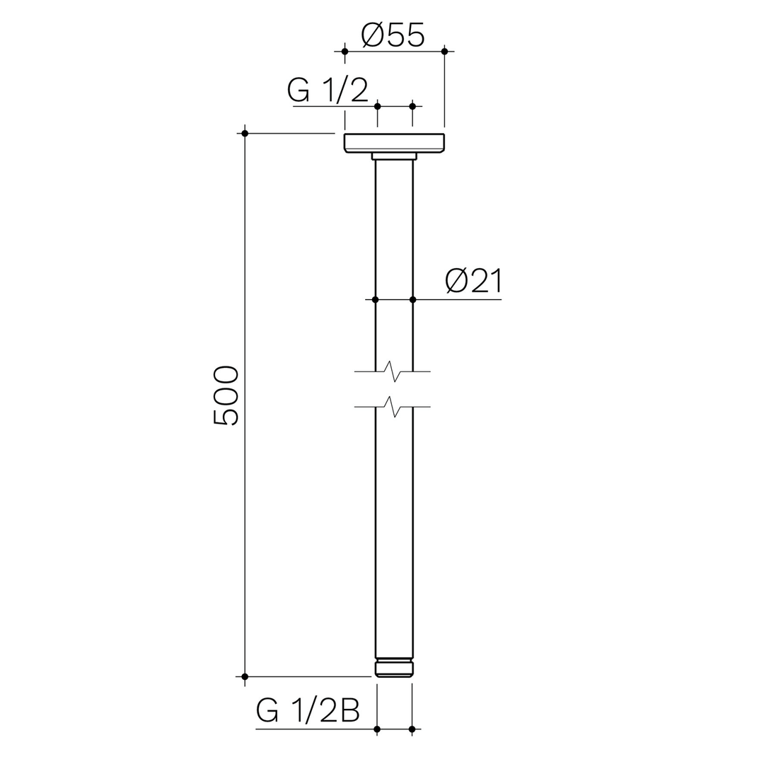 Urbane II Ceiling Shower Arm 200-500mm