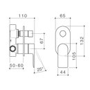 Urbane II Round Diverter Wall Mixer