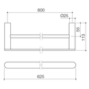 Urbane II Double Towel Rail 600-800mm