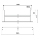 Urbane II Double Towel Rail 600-800mm