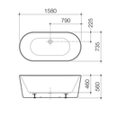 Urbane II Freestanding Acrylic Bathtub 1600-1800mm