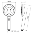 Urbane II Round Handshower Handset