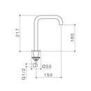 Urbane II Swivel Hob Basin Spout