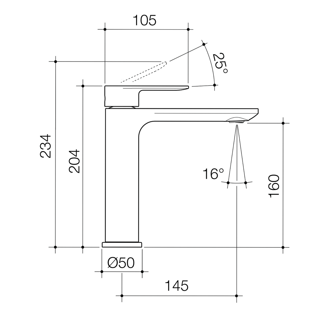 Urbane II Mid Rise Basin Mixer