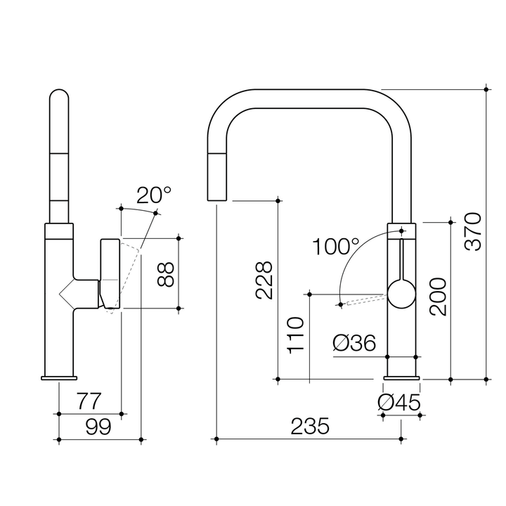 Urbane II Pull Out Sink Mixer