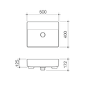 Urbane II Semi Recessed Basin 500x400mm