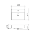 Urbane II Semi Recessed Basin 500x400mm