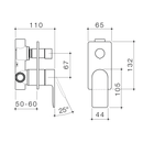 Urbane II Square Diverter Wall Mixer