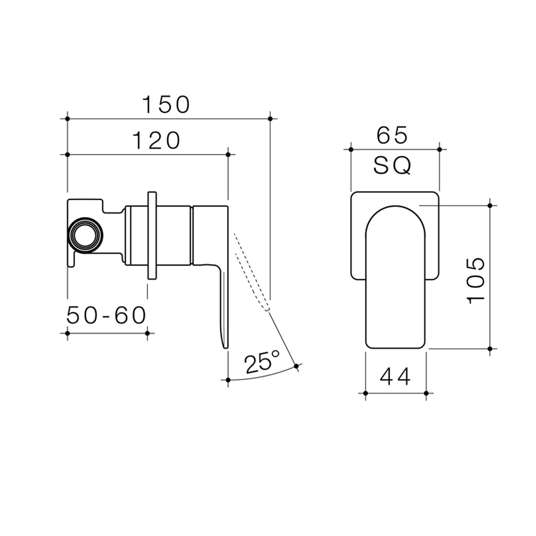 Urbane II Square Wall Mixer