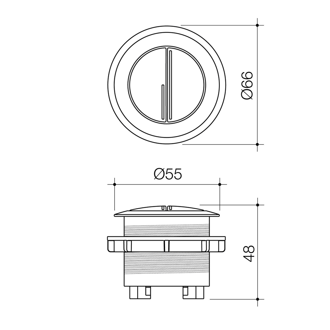 Urbane II Toilet Dual Flush Button