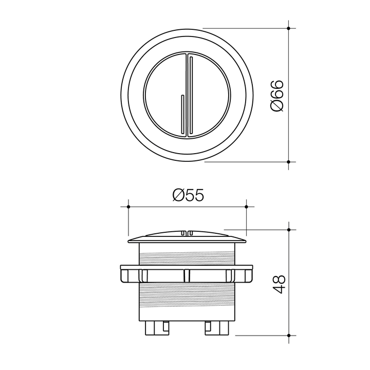 Urbane II Toilet Dual Flush Button