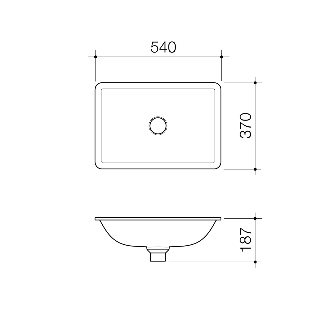 Urbane II Undermount Basin 540x370mm