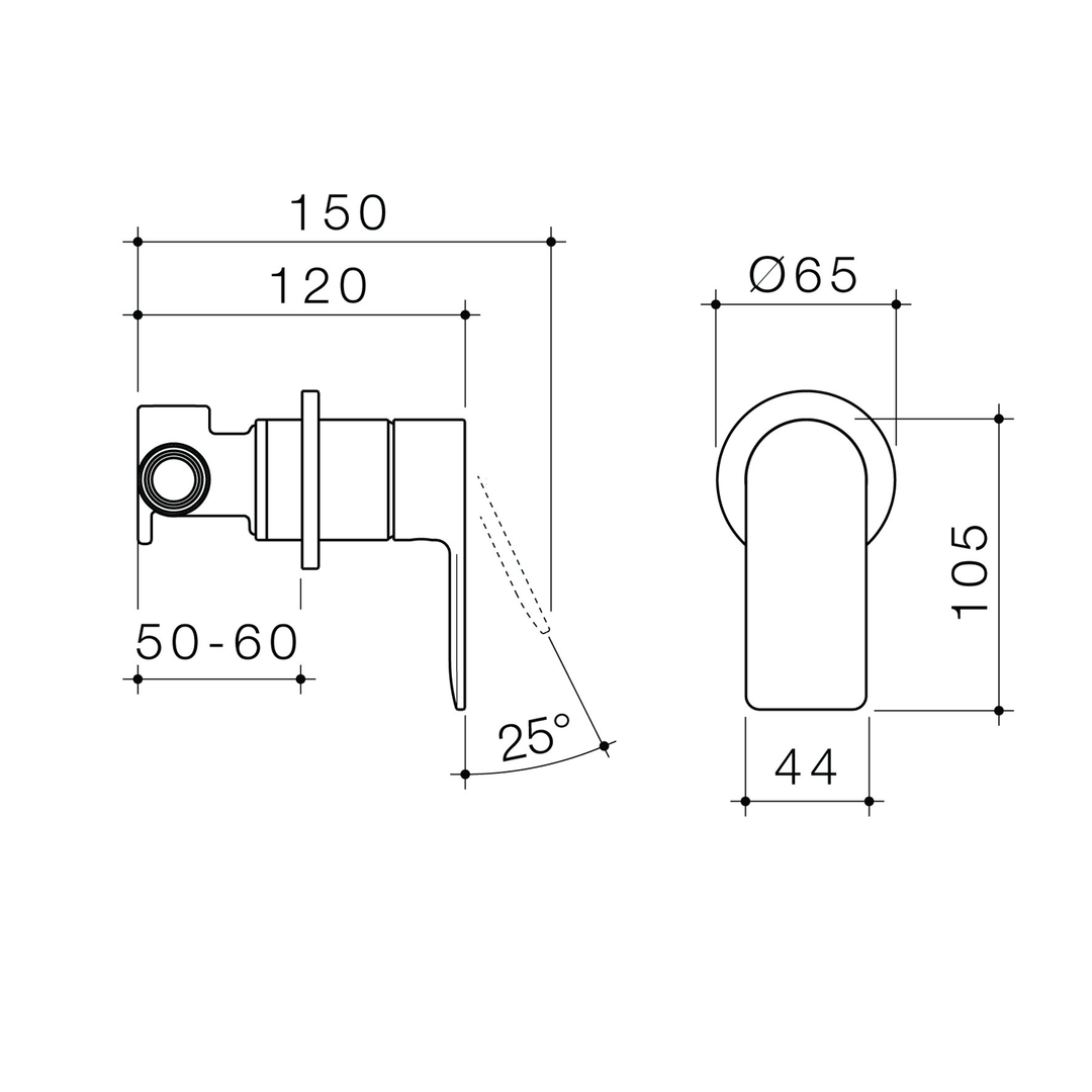 Urbane II Round Wall Mixer