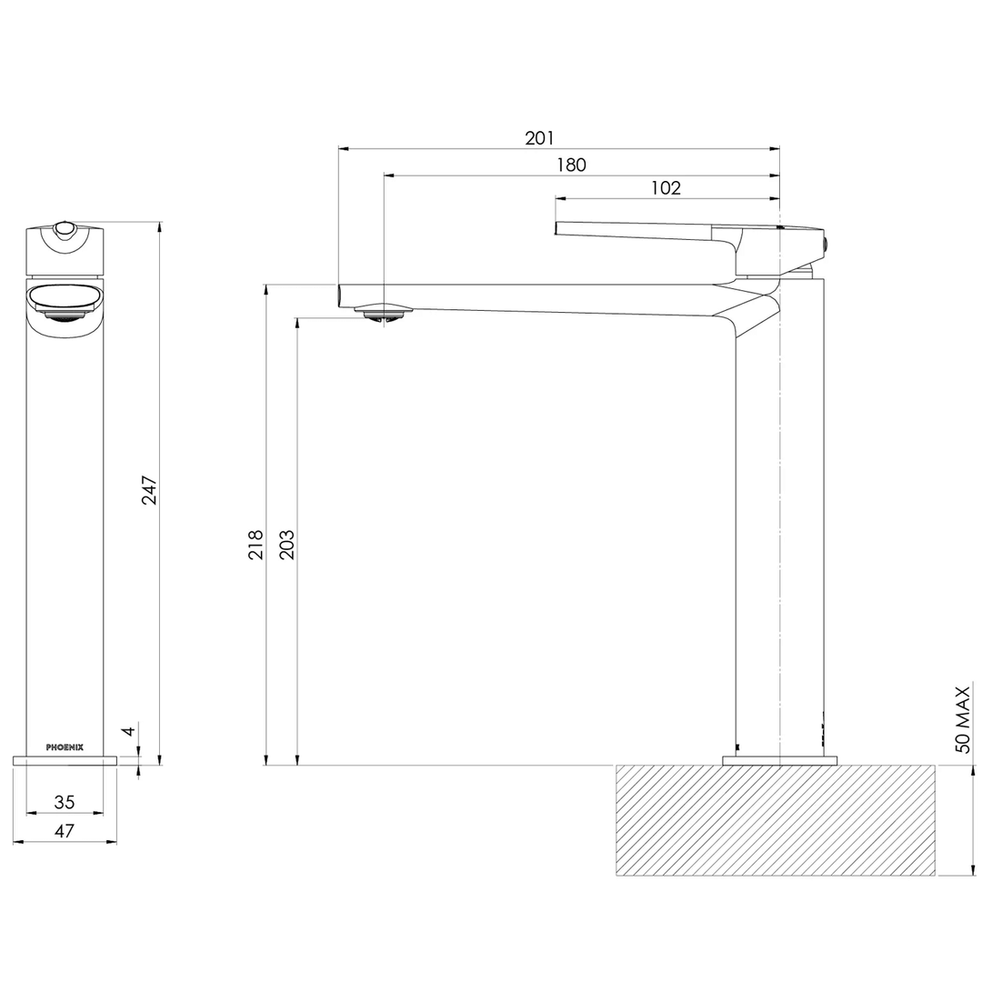 Vask Tall Vessel Basin Mixer