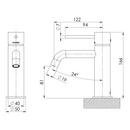 Vivid Slimline Curved Short Basin Mixer