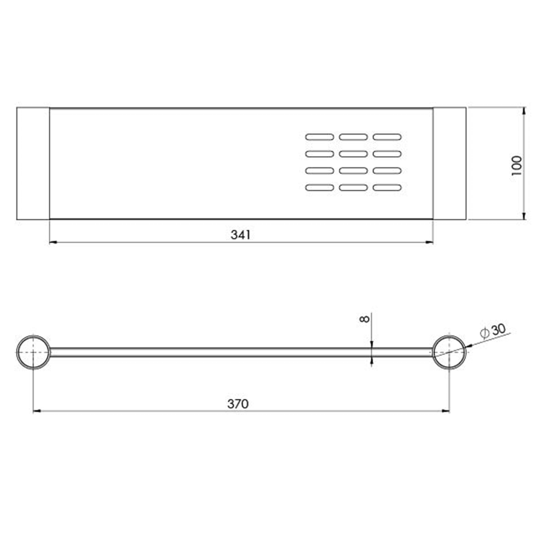 Vivid Slimline Metal Shelf