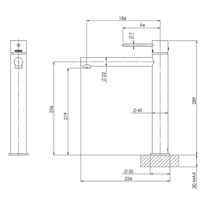 Vivid Slimline Tall Basin Mixer