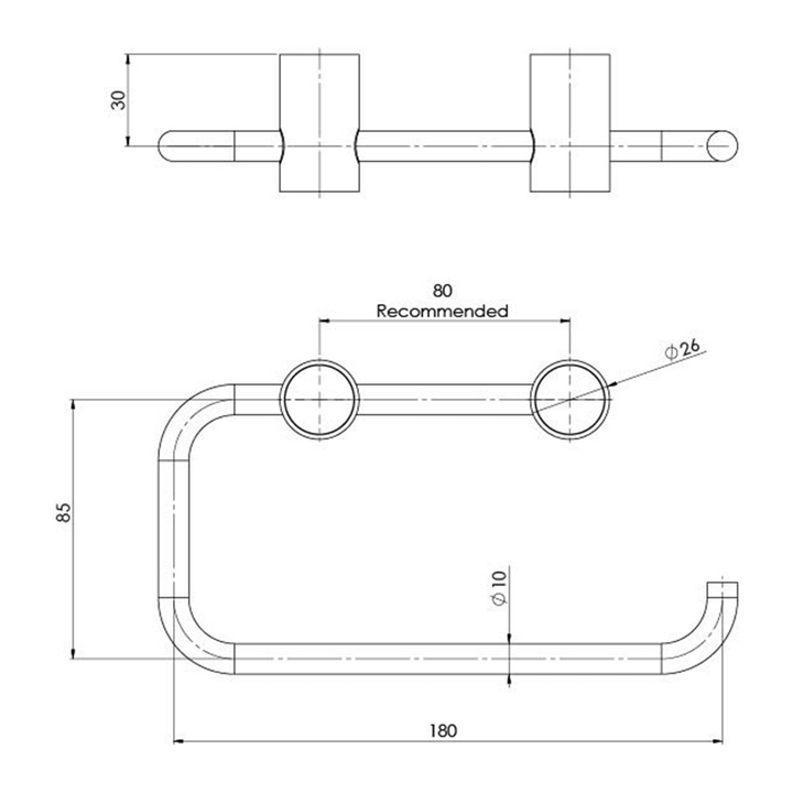 Vivid Slimline Toilet Roll Holder