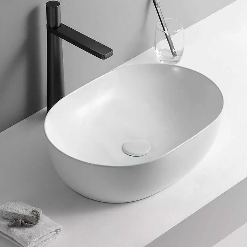 Oslo Above Counter Curved Oval Basin 490x350mm