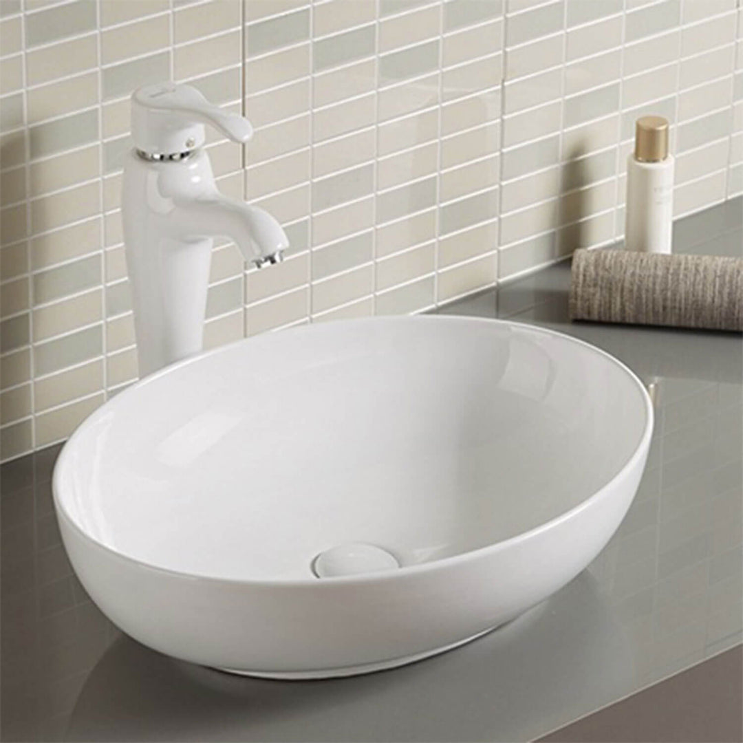 Oslo Above Counter Curved Oval Basin 520x395mm