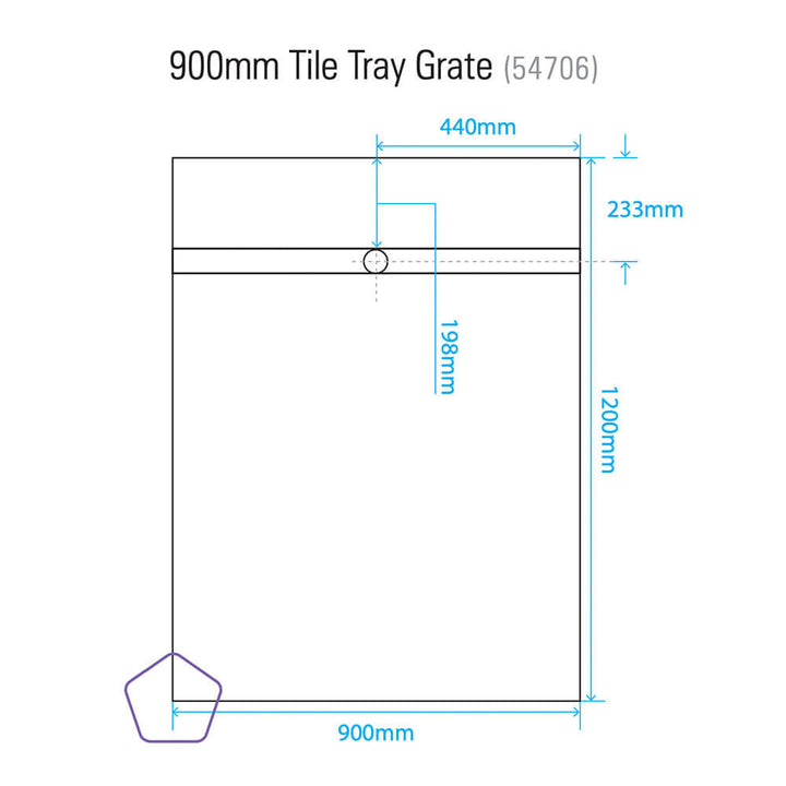 Akril Torbex Tile Over Shower Tray with Grate 1200-1500mm