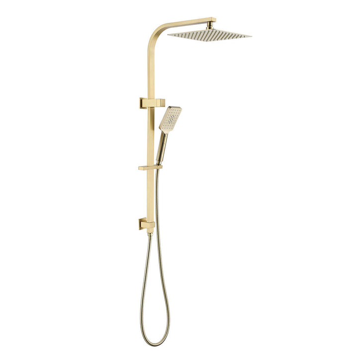 Alice Square Twin Overhead Rain Shower Rail Set