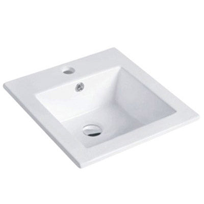 Metta Square/Rectangle Semi-Inset Ceramic Basin