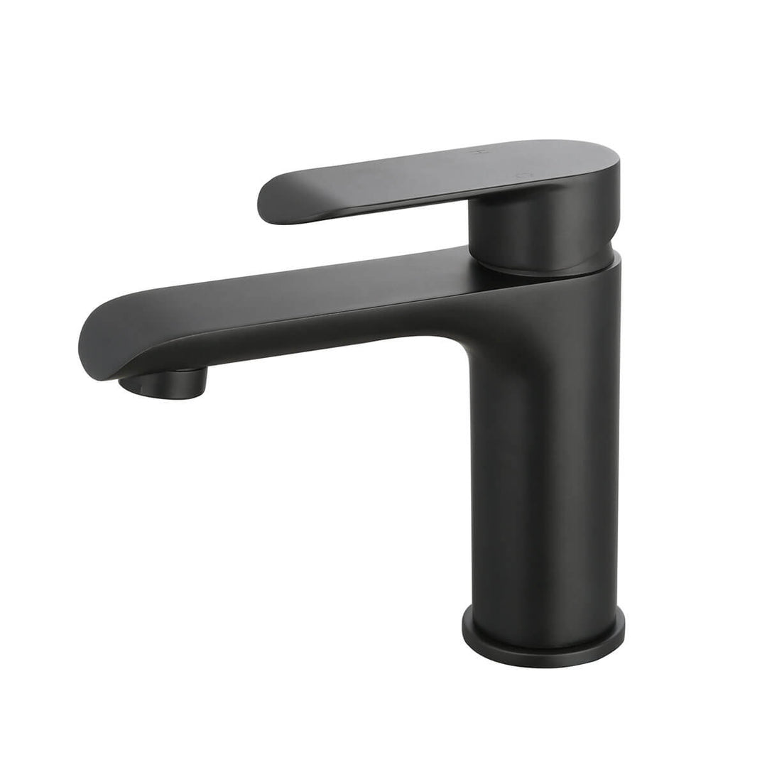 Cleo Curved Handle Short Basin Mixer