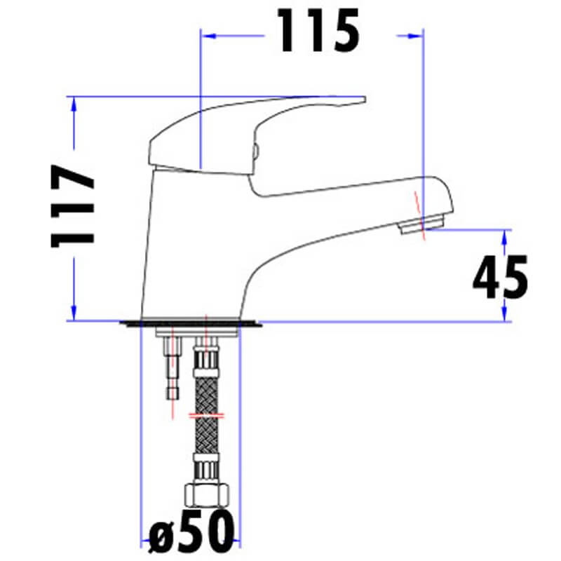 Disable Care DDA Short Basin Mixer