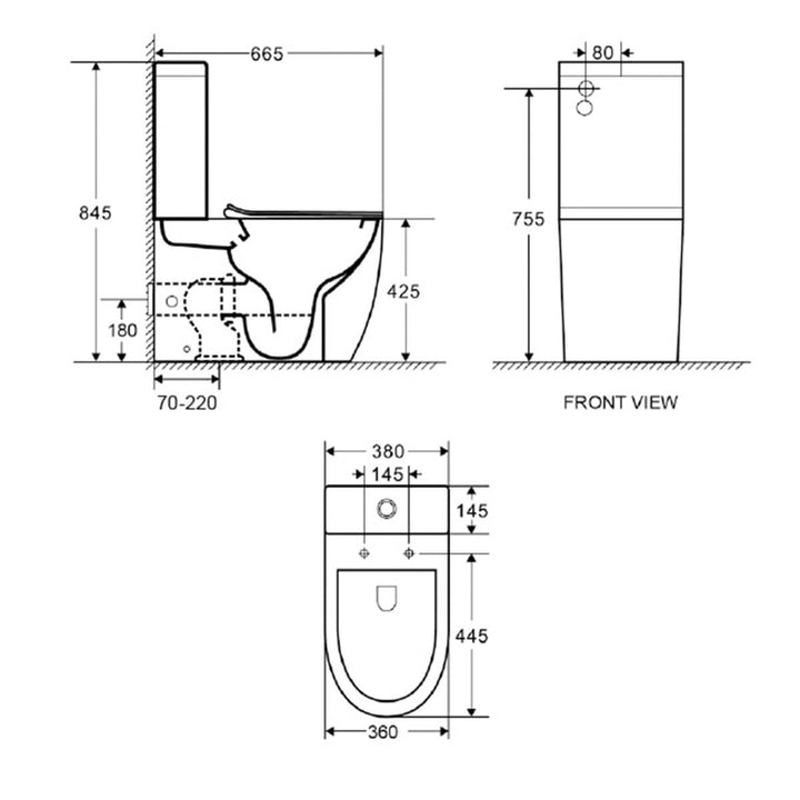 Dublin Egg Shaped Rimless Back to Wall Toilet Suite