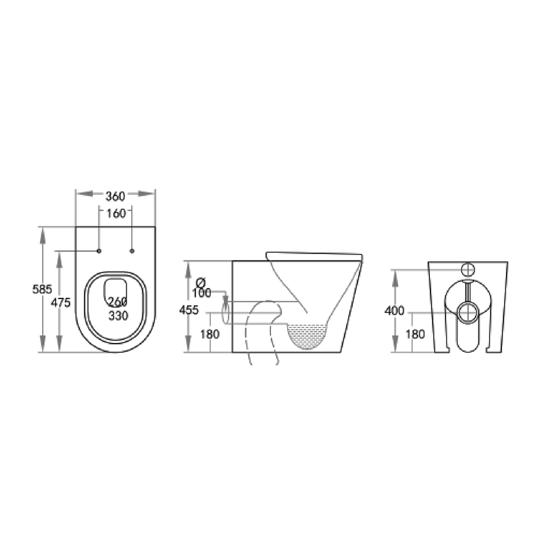 Elza Extra High In Wall Toilet Geberit Sigma 20 Package