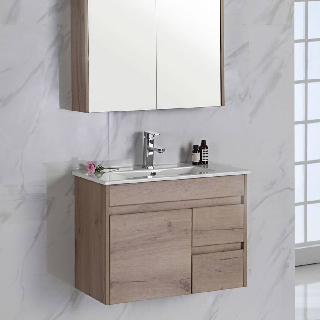 Emma Timber Soft-Close Wall Hung Vanity (600-900mm)