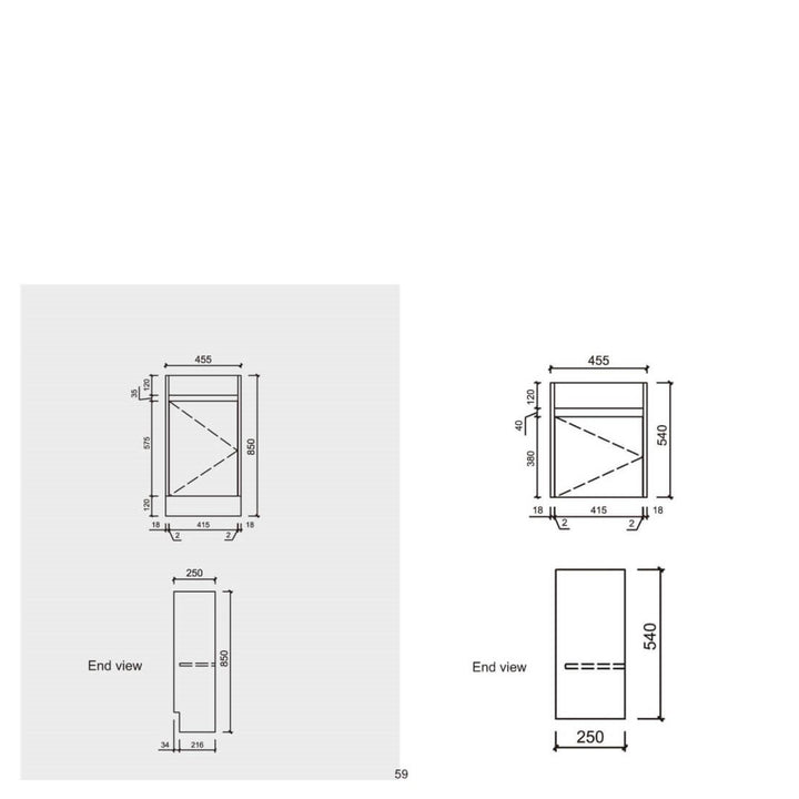 Brant Wall Hung Compact Vanity 450mm