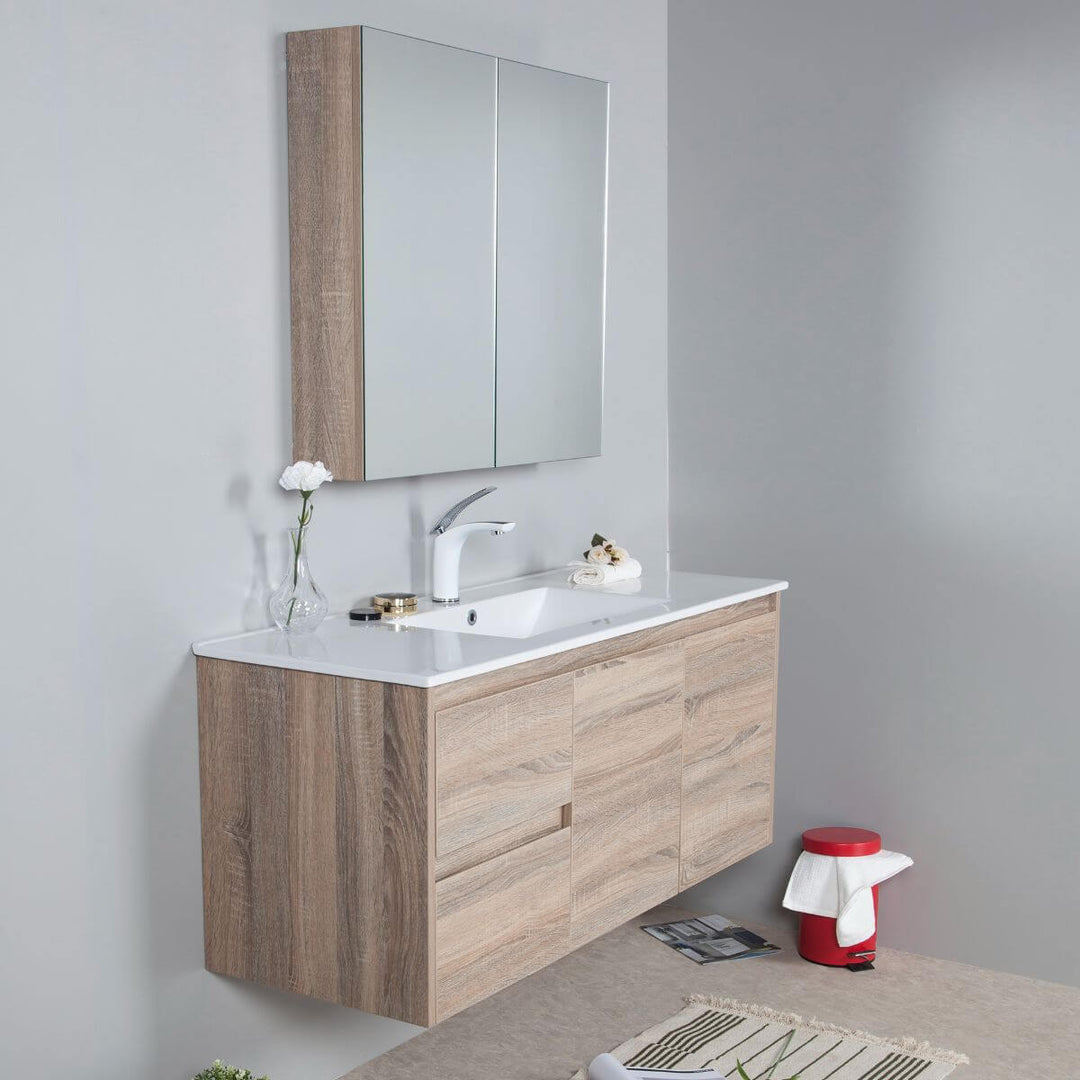 Sara Timber Colour Soft-Close Wall Hung Vanity (600-1500mm)