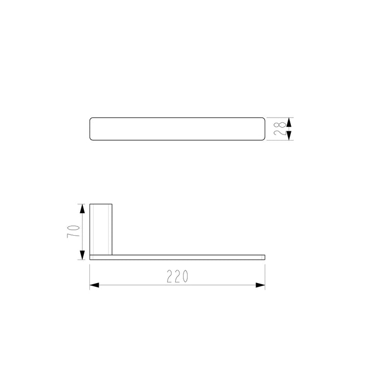 Iris Square Hand Towel Bar Holder 220mm