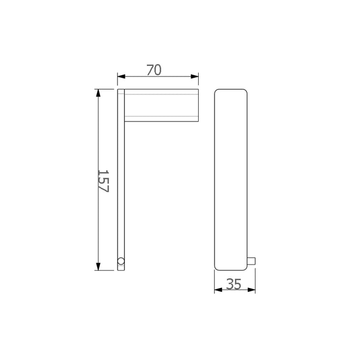 Iris Square Toilet Roll Holder 160mm