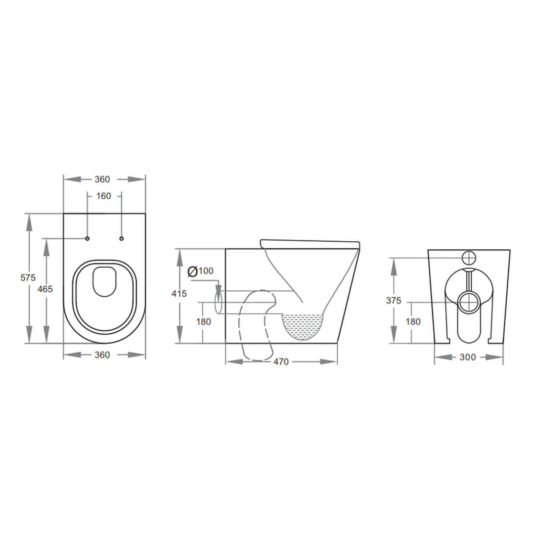 Juno In Wall Rimless Toilet R&T Cistern Package