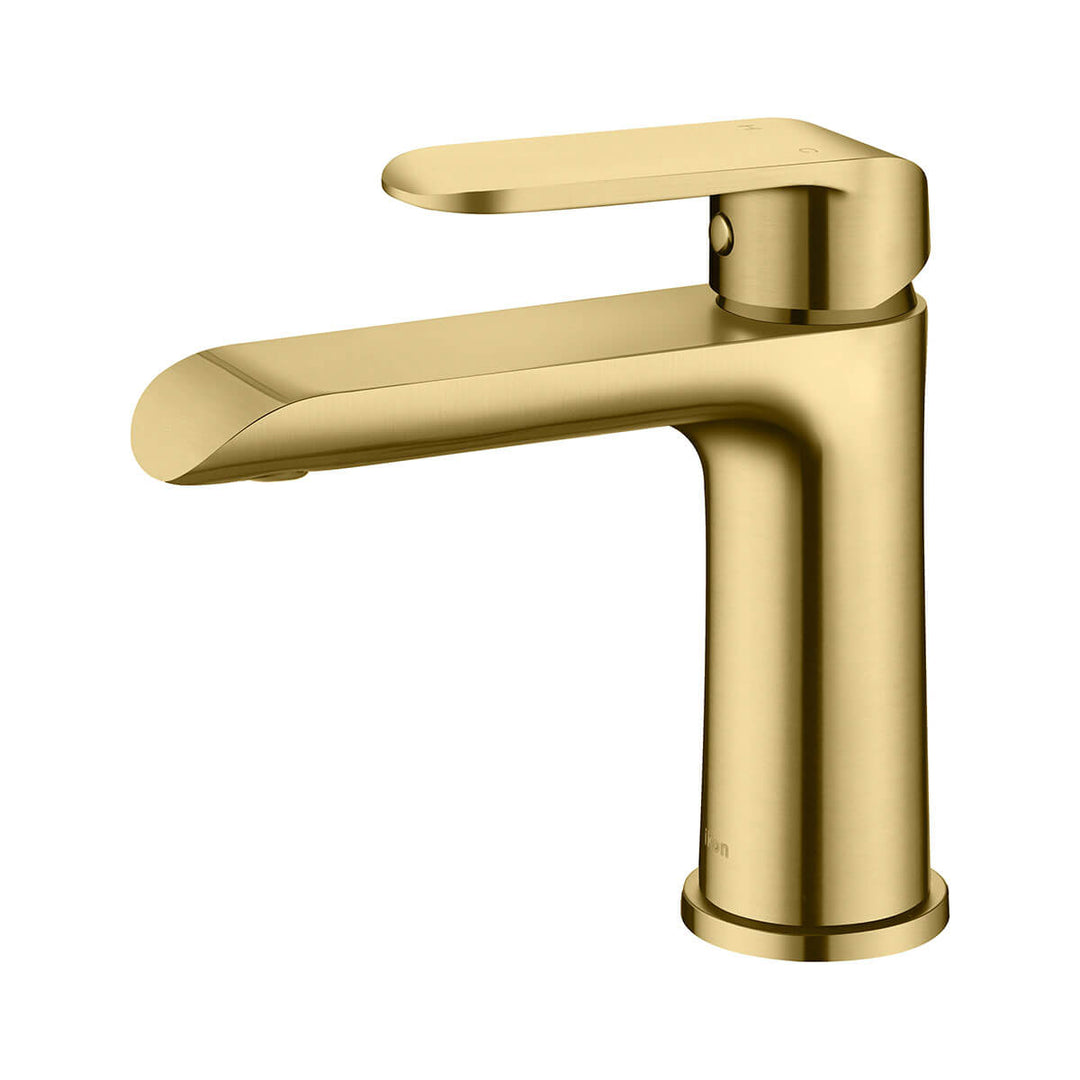 Kara Short Basin Mixer Curved Tip Handle