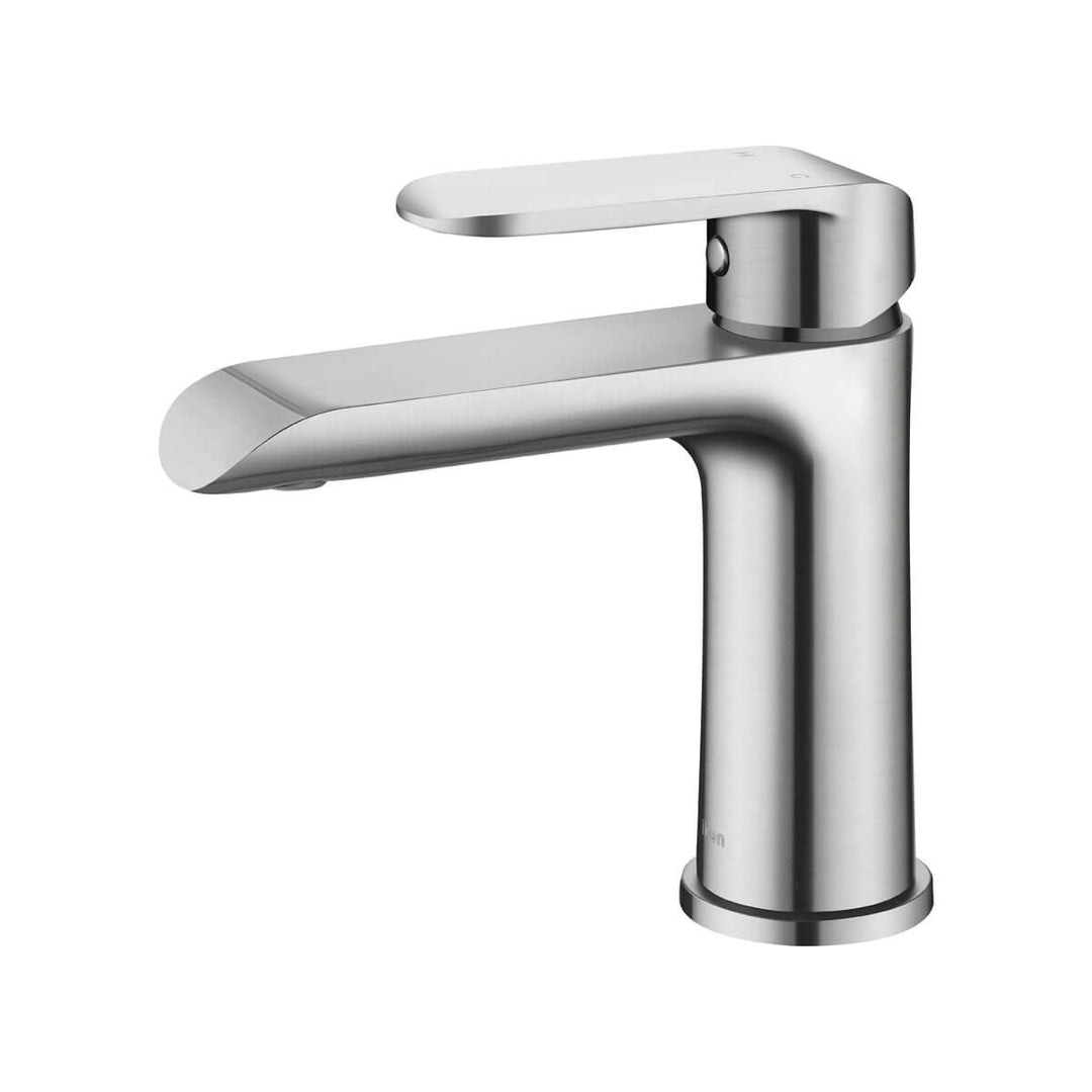 Kara Short Basin Mixer Curved Tip Handle