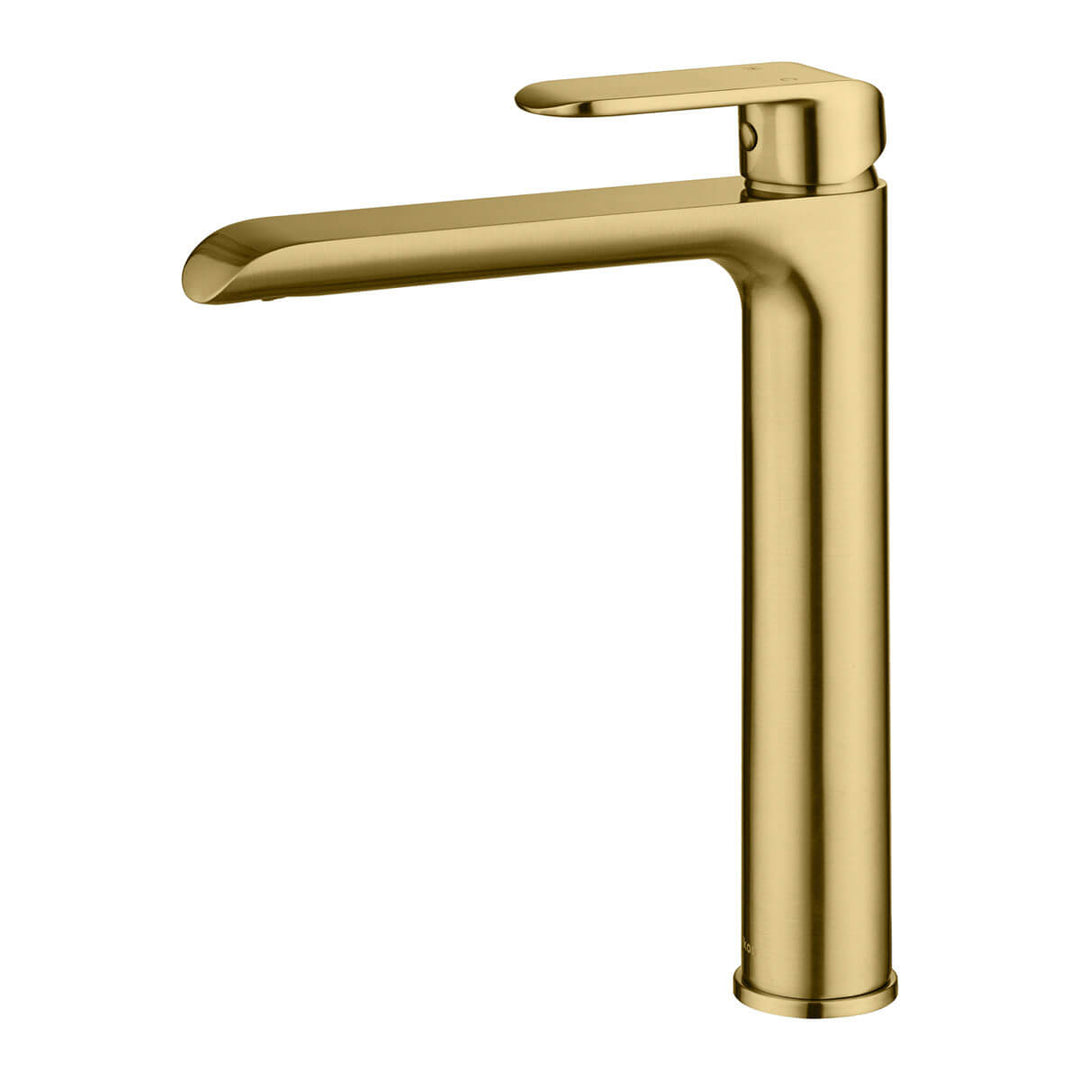 Kara Tall Basin Mixer Curved Tip Handle