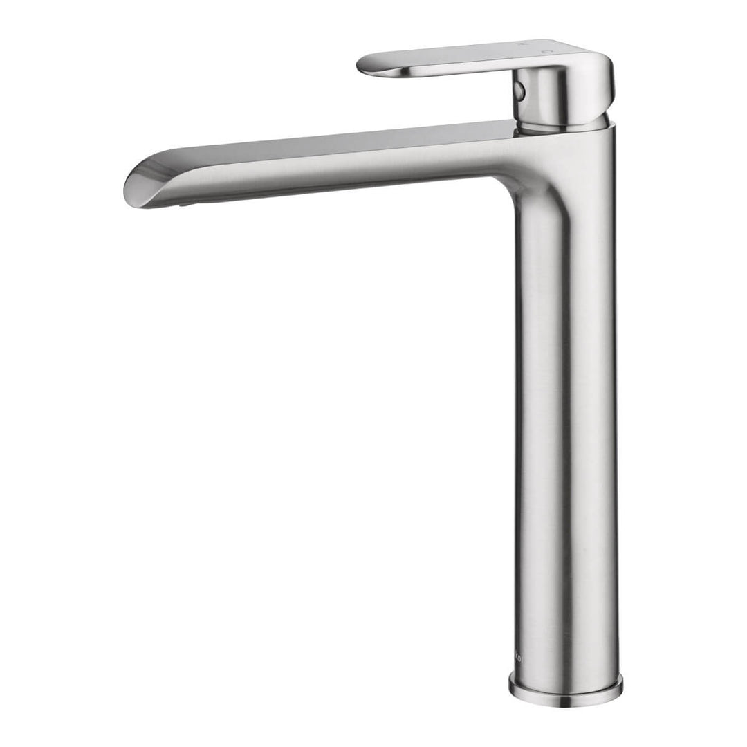 Kara Tall Basin Mixer Curved Tip Handle