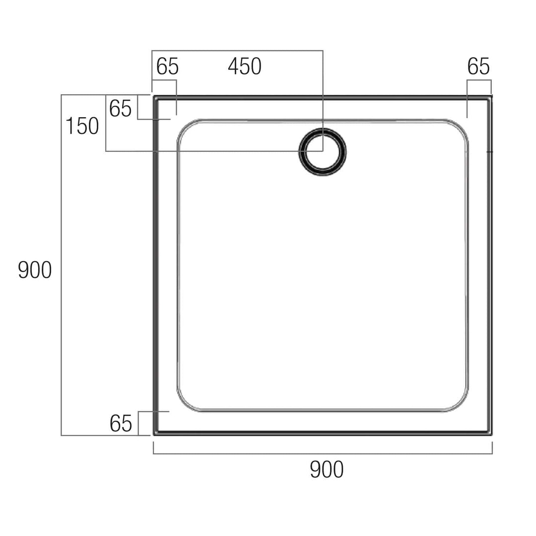 Louve SMC Shower Base 900mm/1200mm