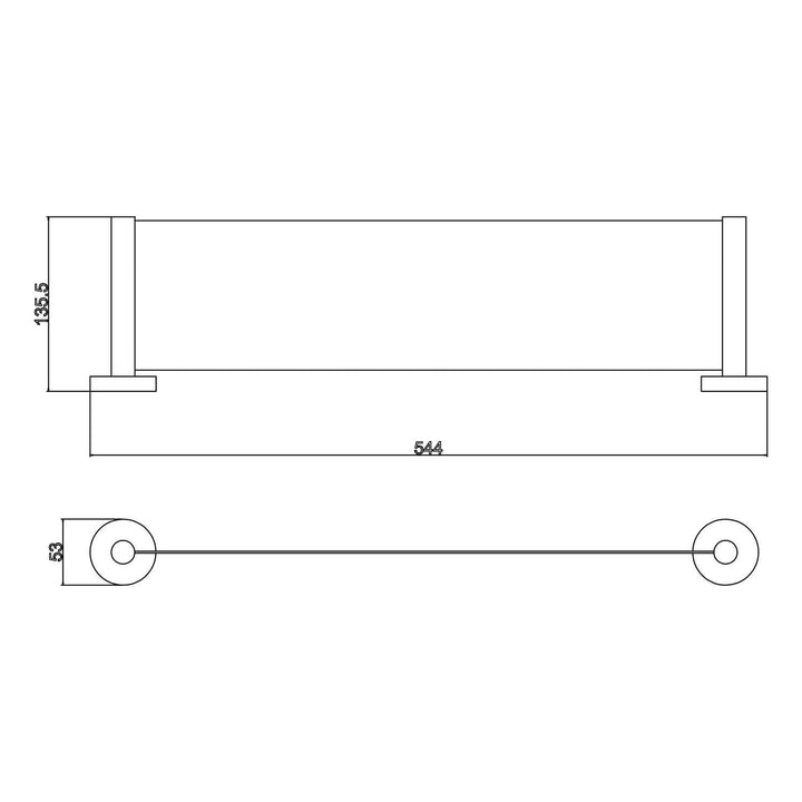 Rund Long Shower Shelf 550mm