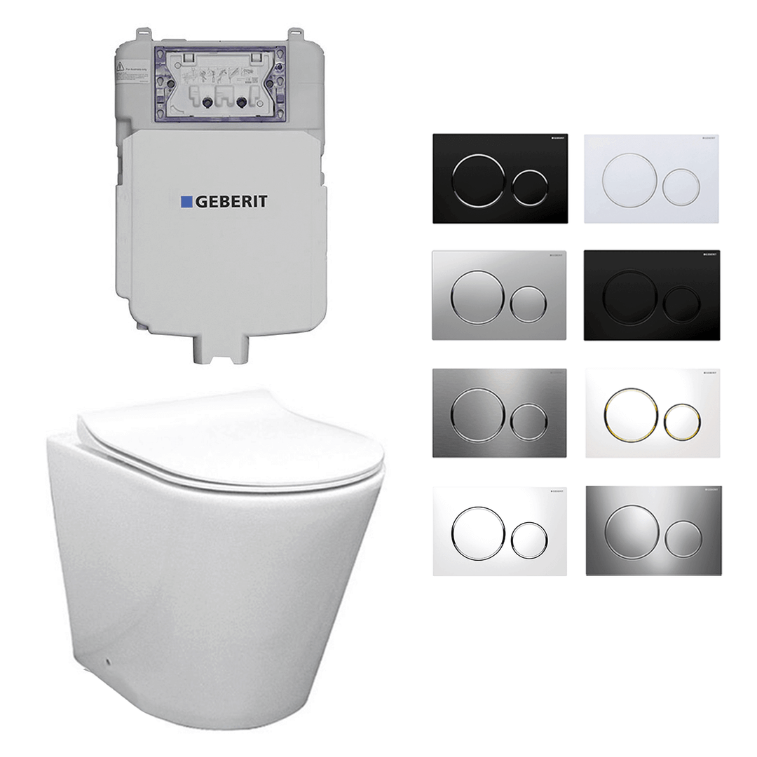 Milan In Wall Rimless Toilet Geberit Sigma 20 Package