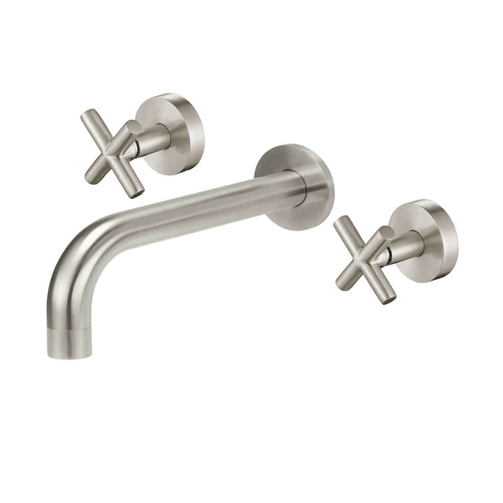 Luna Cross Handle Hot/Cold Assembly Tap Spout Set