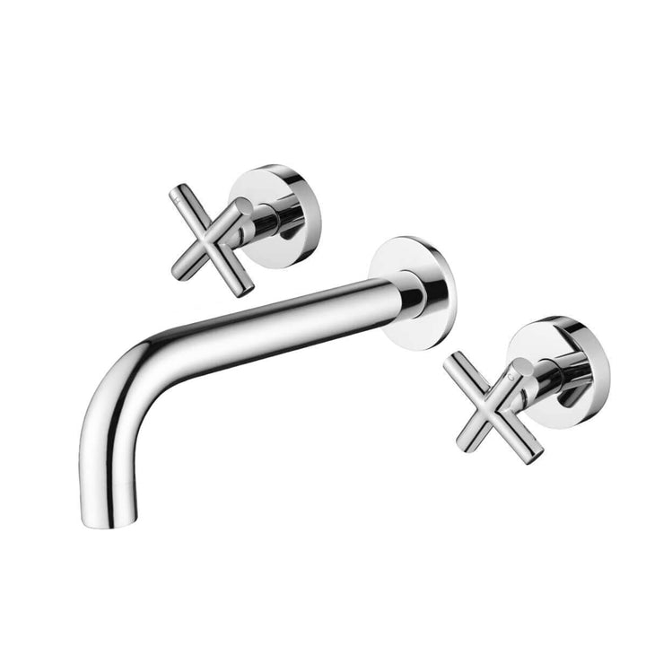 Luna Cross Handle Hot/Cold Assembly Tap Spout Set