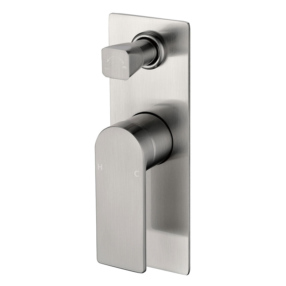 Milan Flat Edge Shower Wall Mixer with Diverter