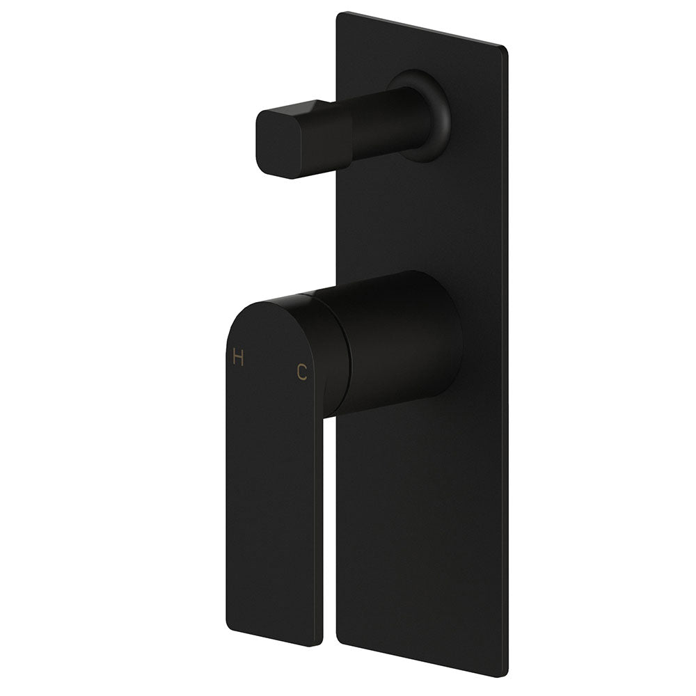 Milan Flat Edge Shower Wall Mixer with Diverter