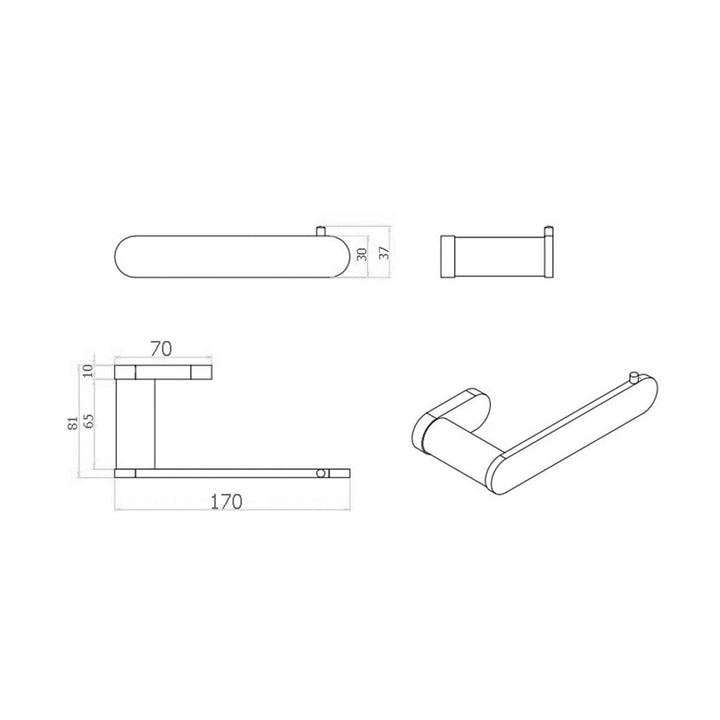 Morgan Round Toilet Roll Paper Holder 170mm