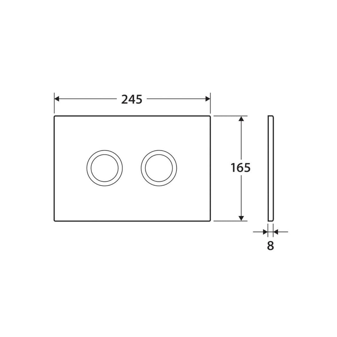 R&T Raised Disabled Care DDA Pneumatic Flush Buttons